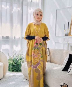 KAFTAN PENDEK FLORAL HONEY YELLOW K20