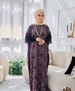 KAFTAN PENDEK MAHSURI DUSTY PLUM D36