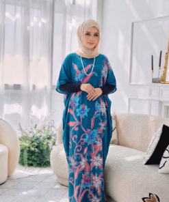 KAFTAN LENGAN PENDEK BUNGA A0021