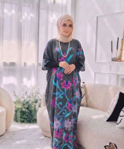KAFTAN LENGAN PENDEK BUNGA A0021