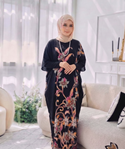 KAFTAN LENGAN PENDEK BUNGA A0021