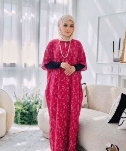 KAFTAN PENDEK TULIP HOT PINK C24