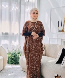 KAFTAN PENDEK PETALIA DARK BROWN C26