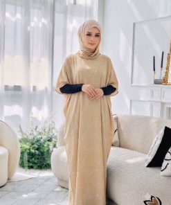 KAFTAN PENDEK RIBBON CHAMPAGNE NUDE A05