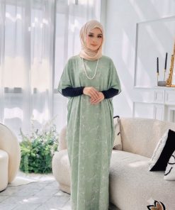 KAFTAN PENDEK RIBBON MINT GREEN A02