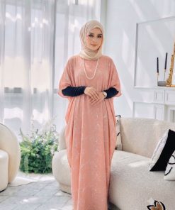 KAFTAN PENDEK RIBBON LIGHT PEACH A03
