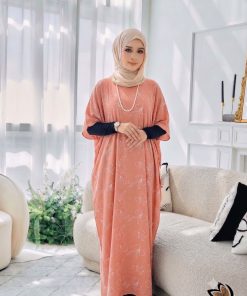 KAFTAN PENDEK RIBBON SALMON PINK A07