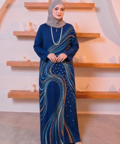 KAFTAN PANJANG A5117 (NAVY BLUE)