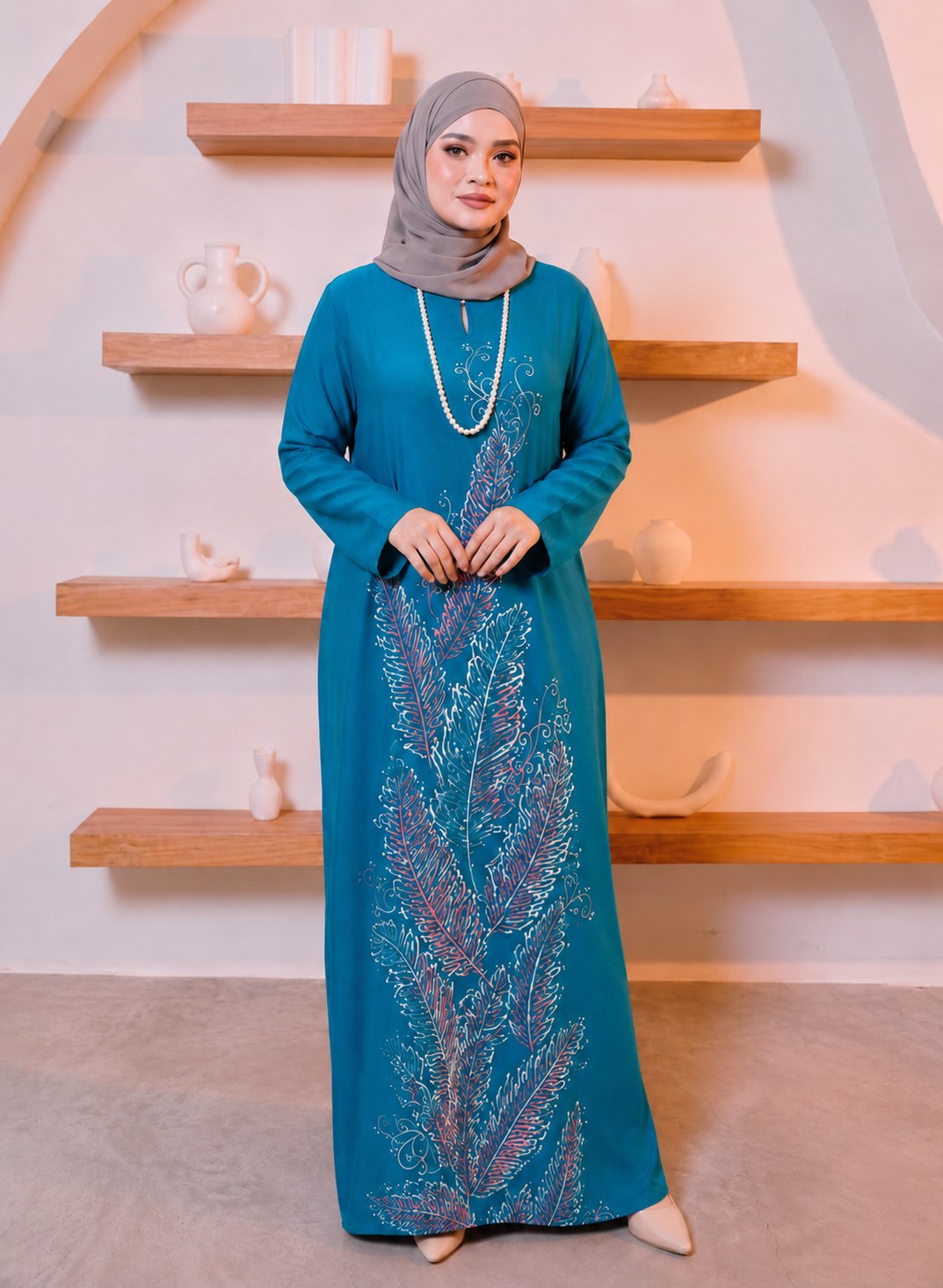 KAFTAN PANJANG A5112 (TURQOUISE)