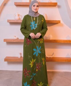 KAFTAN PANJANG A5121 (OLIVE GREEN)