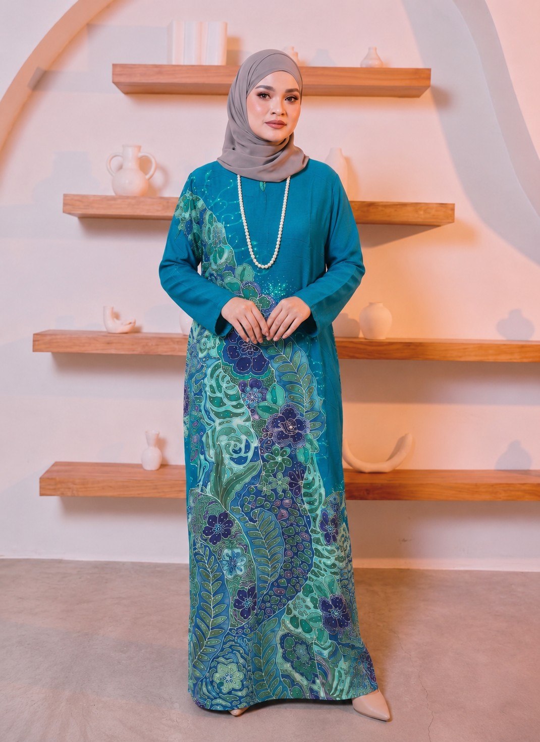 KAFTAN PANJANG A5083 (TUQUOISE)